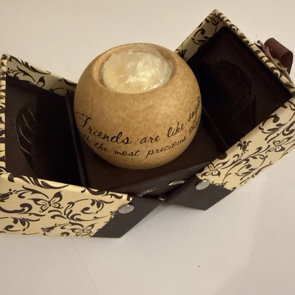 Comfort Candles Friends Are Like Angels Tea Light Holder Gift Set